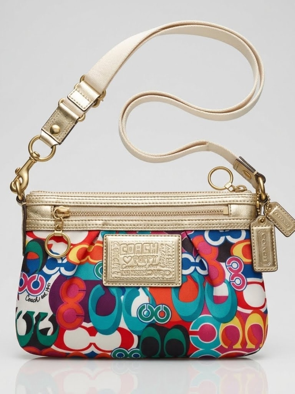 Coach Poppy Pop C Glam Graffiti Crossbody
